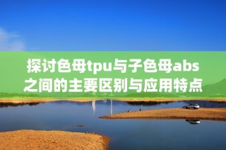 探讨色母tpu与子色母abs之间的主要区别与应用特点