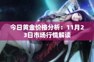 今日黄金价格分析：11月23日市场行情解读