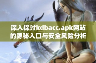 深入探讨kdbacc.apk网站的隐秘入口与安全风险分析