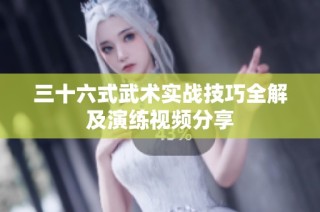 三十六式武术实战技巧全解及演练视频分享
