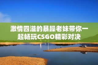 激情四溢的暴躁老妹带你一起畅玩CSGO精彩对决