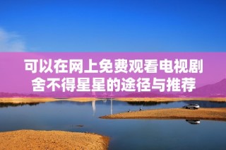 可以在网上免费观看电视剧舍不得星星的途径与推荐