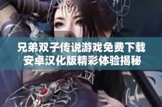 兄弟双子传说游戏免费下载 安卓汉化版精彩体验揭秘