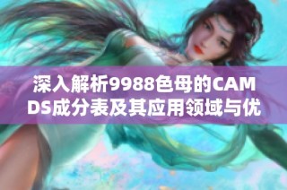 深入解析9988色母的CAMDS成分表及其应用领域与优势