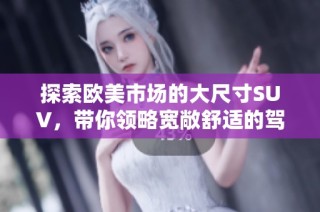 探索欧美市场的大尺寸SUV，带你领略宽敞舒适的驾驶体验