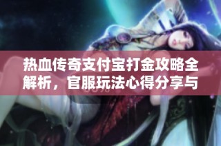 热血传奇支付宝打金攻略全解析，官服玩法心得分享与技巧探讨