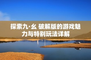 探索九·幺 破解版的游戏魅力与特别玩法详解
