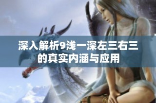 深入解析9浅一深左三右三的真实内涵与应用
