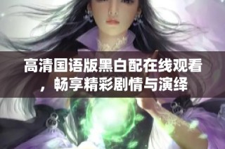 高清国语版黑白配在线观看，畅享精彩剧情与演绎