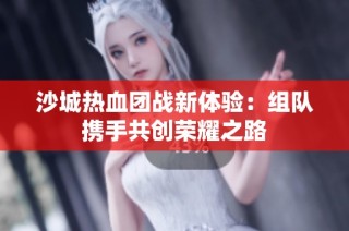 沙城热血团战新体验：组队携手共创荣耀之路
