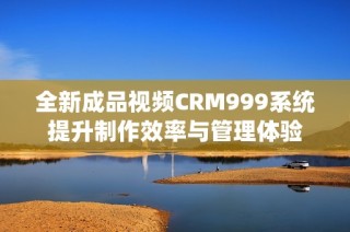 全新成品视频CRM999系统提升制作效率与管理体验