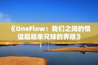 《OneFlow：我们之间的情谊超越亲兄妹的界限》
