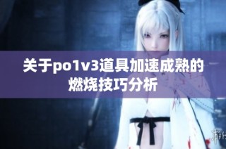 关于po1v3道具加速成熟的燃烧技巧分析