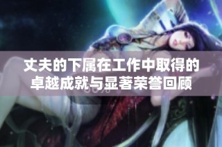 丈夫的下属在工作中取得的卓越成就与显著荣誉回顾