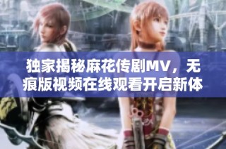 独家揭秘麻花传剧MV，无痕版视频在线观看开启新体验