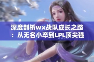 深度剖析wx战队成长之路：从无名小卒到LPL顶尖强者