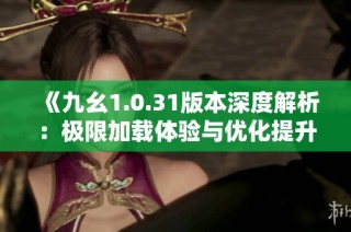 《九幺1.0.31版本深度解析：极限加载体验与优化提升》