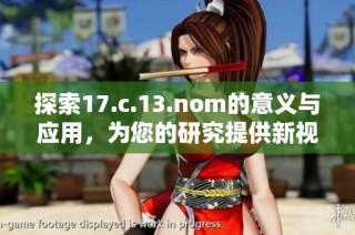 探索17.c.13.nom的意义与应用，为您的研究提供新视角
