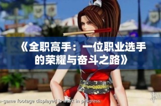 《全职高手：一位职业选手的荣耀与奋斗之路》