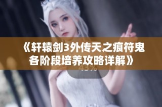 《轩辕剑3外传天之痕符鬼各阶段培养攻略详解》