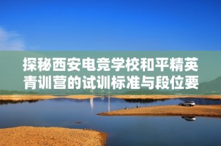 探秘西安电竞学校和平精英青训营的试训标准与段位要求