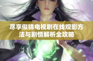 尽享似锦电视剧在线观影方法与剧情解析全攻略