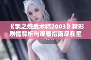 《钢之炼金术师2003》精彩剧情解析与观看指南尽在星辰影院