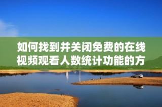 如何找到并关闭免费的在线视频观看人数统计功能的方法