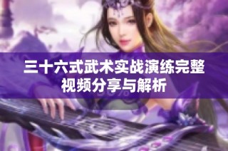 三十六式武术实战演练完整视频分享与解析