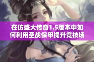 在仿盛大传奇1.5版本中如何利用圣战保甲提升竞技场获胜几率的方法解析