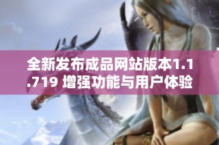 全新发布成品网站版本1.1.719 增强功能与用户体验全面升级