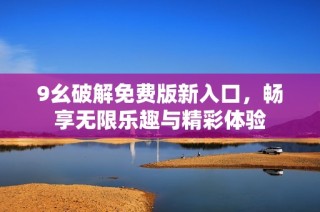 9幺破解免费版新入口，畅享无限乐趣与精彩体验