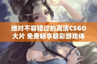 绝对不容错过的高清CSGO大片 免费畅享精彩游戏体验