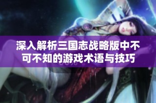 深入解析三国志战略版中不可不知的游戏术语与技巧