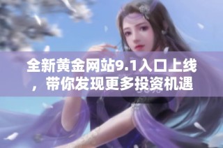 全新黄金网站9.1入口上线，带你发现更多投资机遇