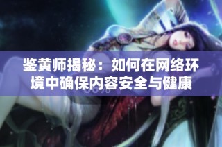 鉴黄师揭秘：如何在网络环境中确保内容安全与健康
