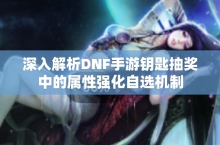 深入解析DNF手游钥匙抽奖中的属性强化自选机制