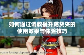 如何通过调教提升荡货夹的使用效果与体验技巧