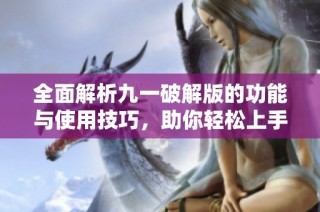 全面解析九一破解版的功能与使用技巧，助你轻松上手