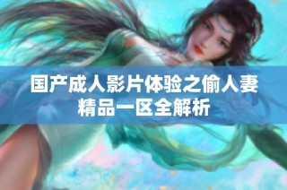 国产成人影片体验之偷人妻精品一区全解析