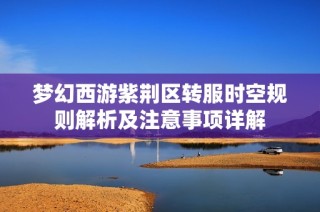 梦幻西游紫荆区转服时空规则解析及注意事项详解