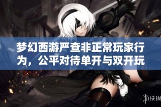 梦幻西游严查非正常玩家行为，公平对待单开与双开玩家情况