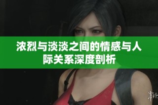 浓烈与淡淡之间的情感与人际关系深度剖析