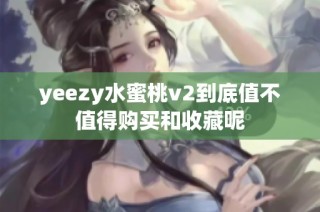 yeezy水蜜桃v2到底值不值得购买和收藏呢