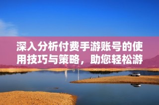 深入分析付费手游账号的使用技巧与策略，助您轻松游戏赢取乐趣
