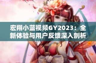 宏翔小蓝视频GY2023：全新体验与用户反馈深入剖析