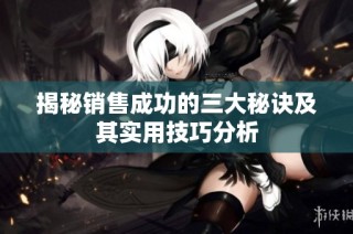 揭秘销售成功的三大秘诀及其实用技巧分析