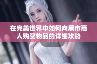 在完美世界中如何向黑市商人购买物品的详细攻略