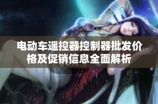 电动车遥控器控制器批发价格及促销信息全面解析