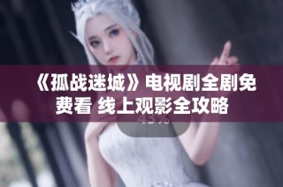 《孤战迷城》电视剧全剧免费看 线上观影全攻略